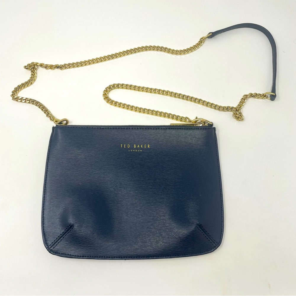 Ted Baker Blue Crossbody with Gold Chain